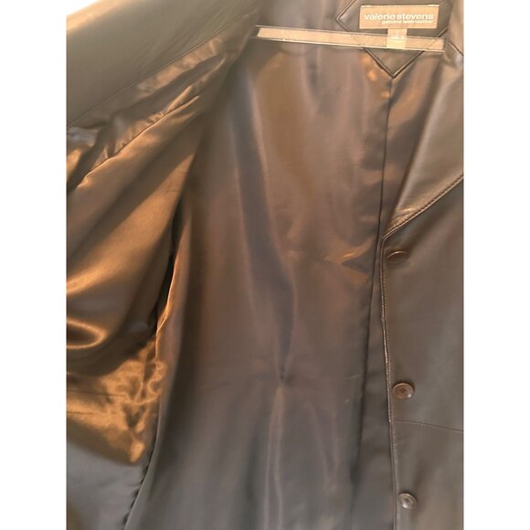 Valerie Stevens Large Vintage Geniune Lamb Leather Brown Womens Jacket - Picture 14 of 14